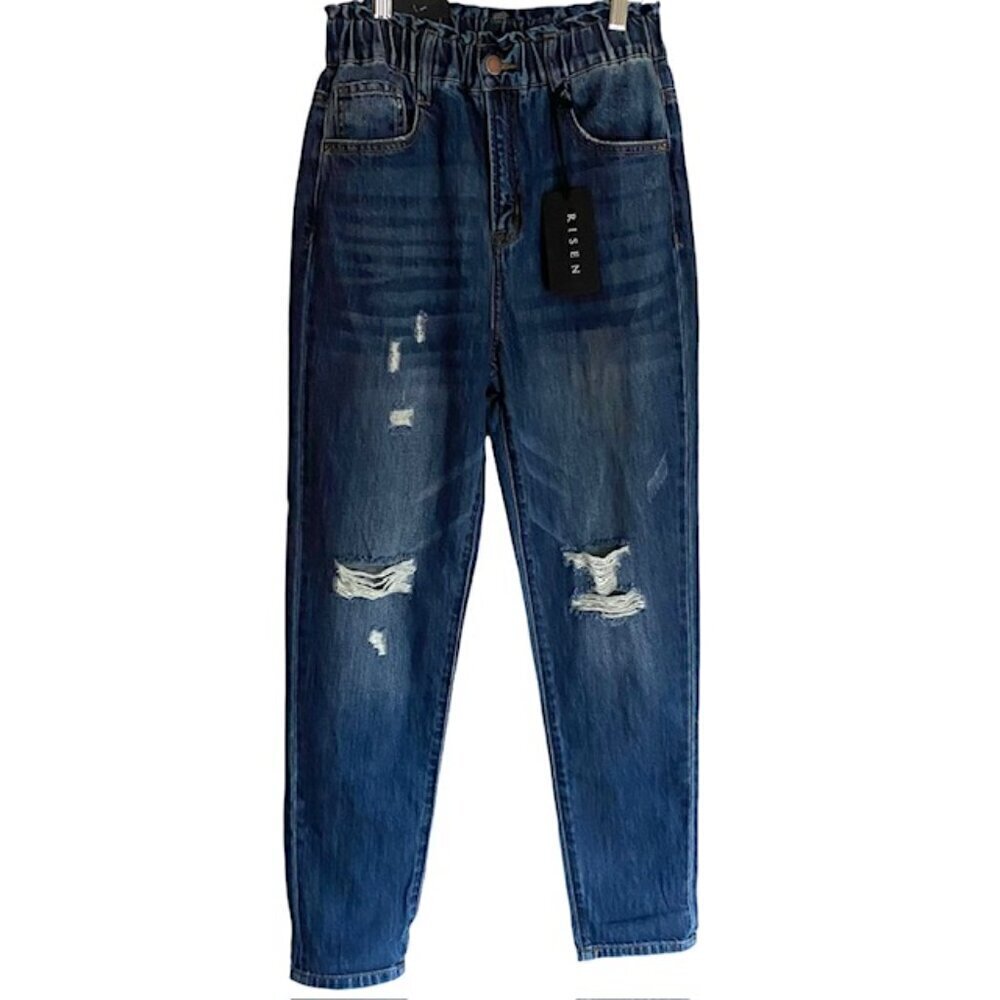 NWT Risen Pull On Mom Fit Jeans 25
